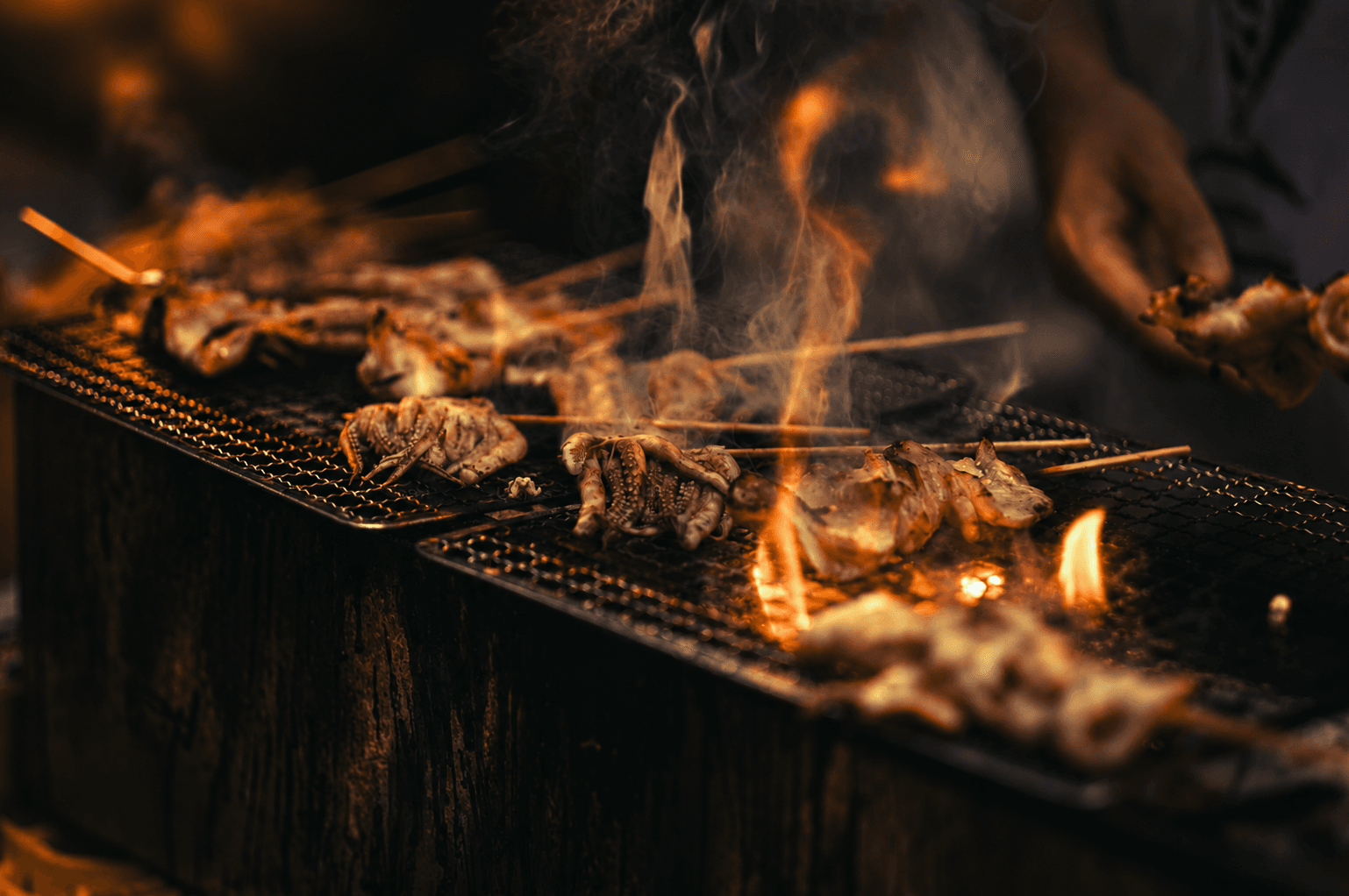 Yakitori at Ryukyu market and night-streets of Naha.